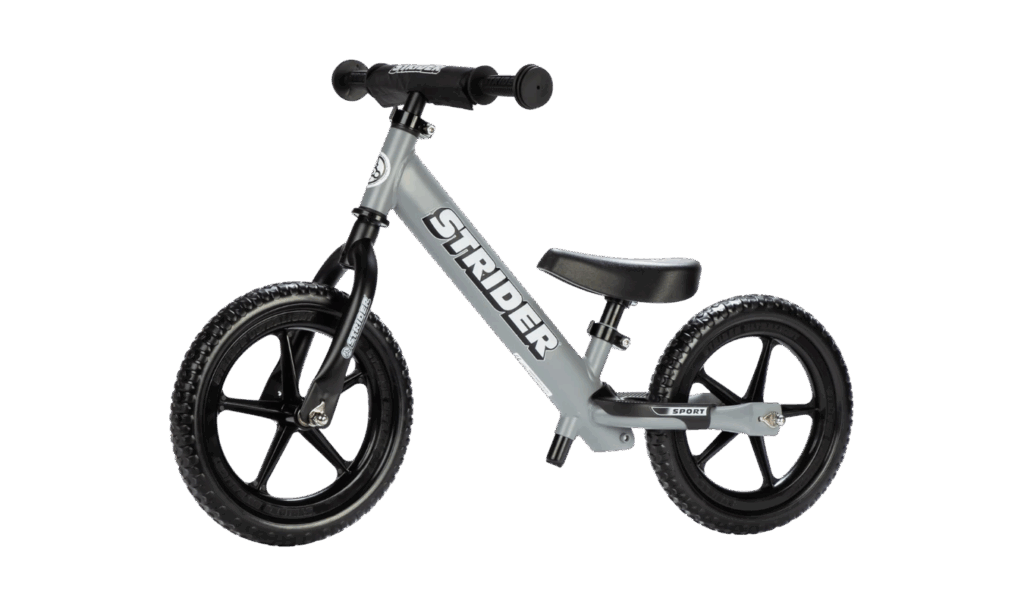Strider balance bike in gray