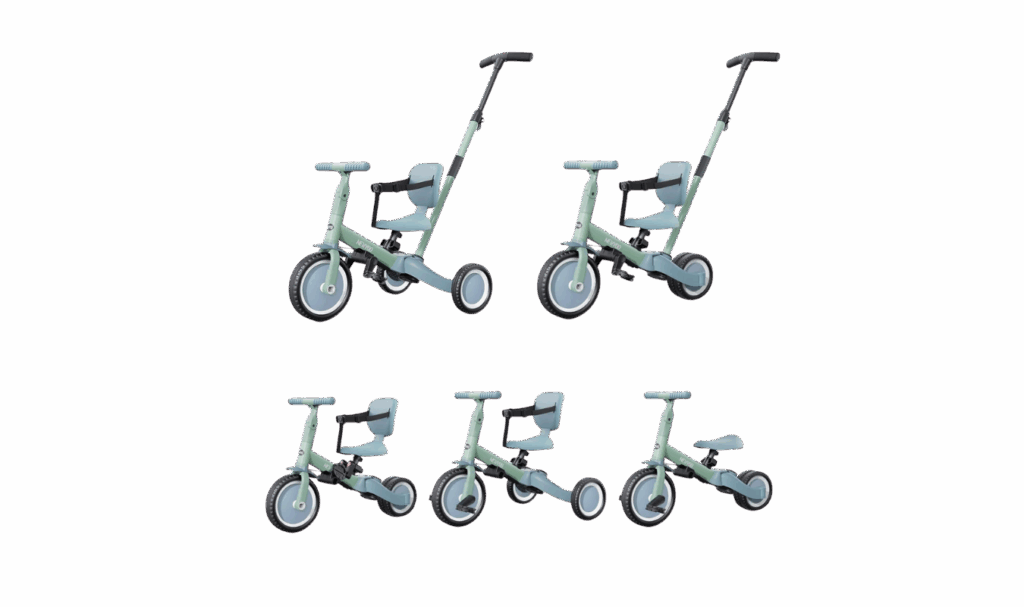 Newyoo toddler tricycle diagram of different stages you can use 