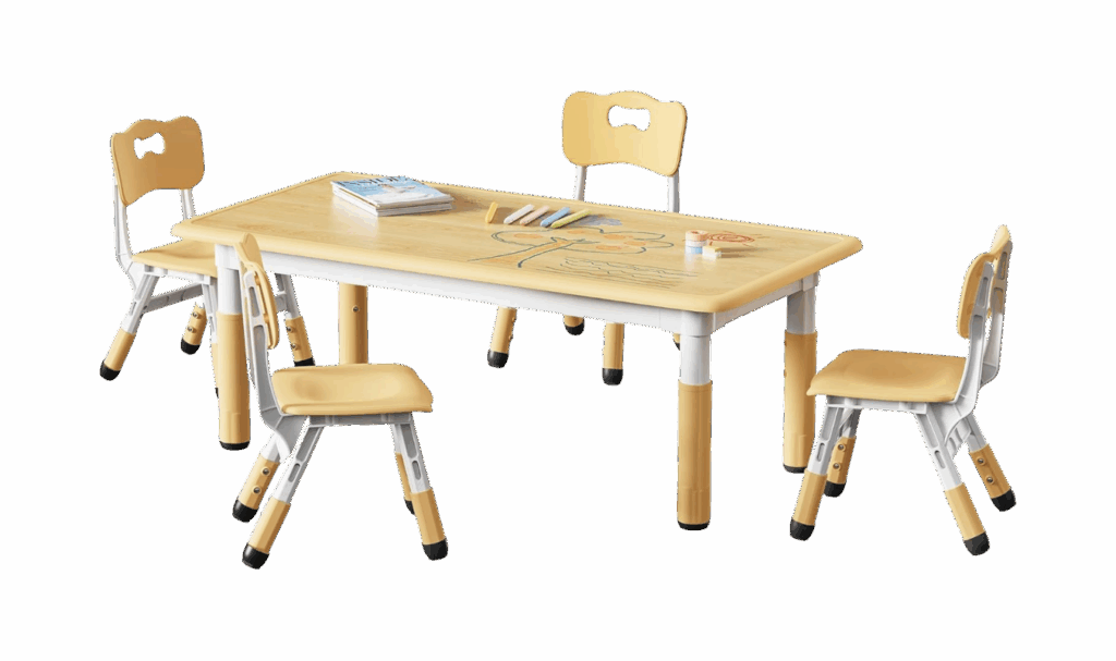 brelley toddler table and chairs set with wipe-clean top