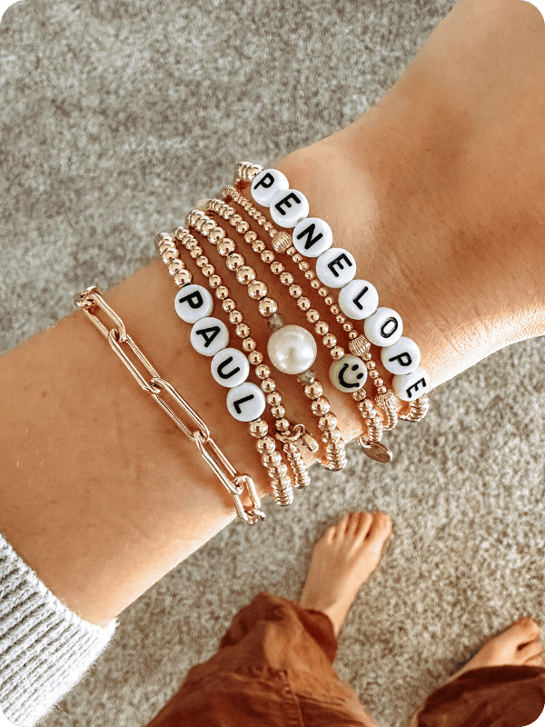 gold-filled personalized name bracelets