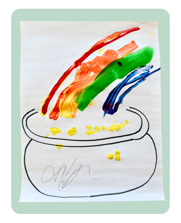 Pot of gold spring craft for kids