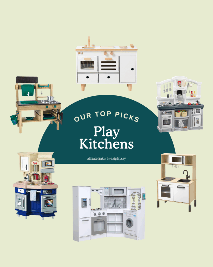 round up graphic of play kitchens