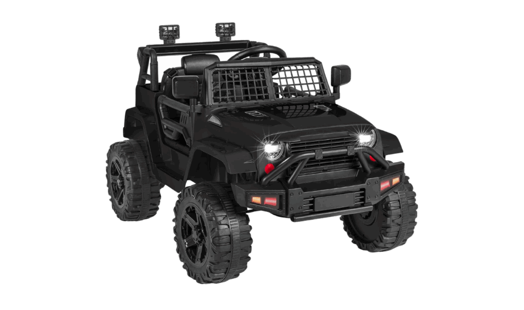 black remote control ride on car