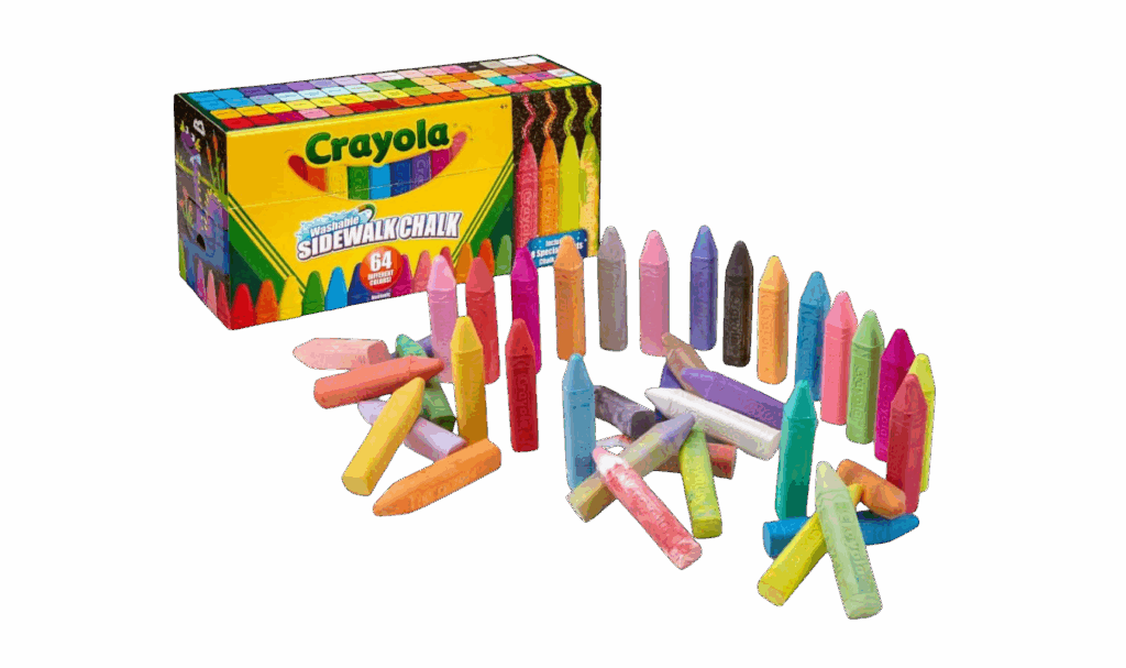 crayola sidewalk chalk box of 64 colors