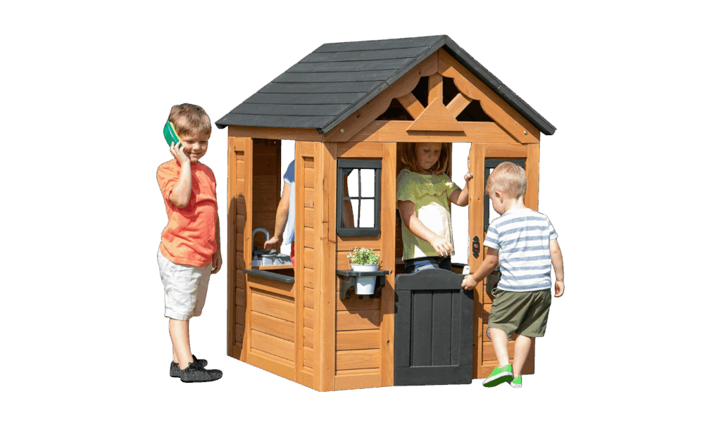 wooden outdoor playhouse