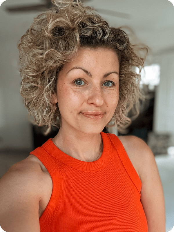 woman wearing DIME wonderscreen tinted sunscreen