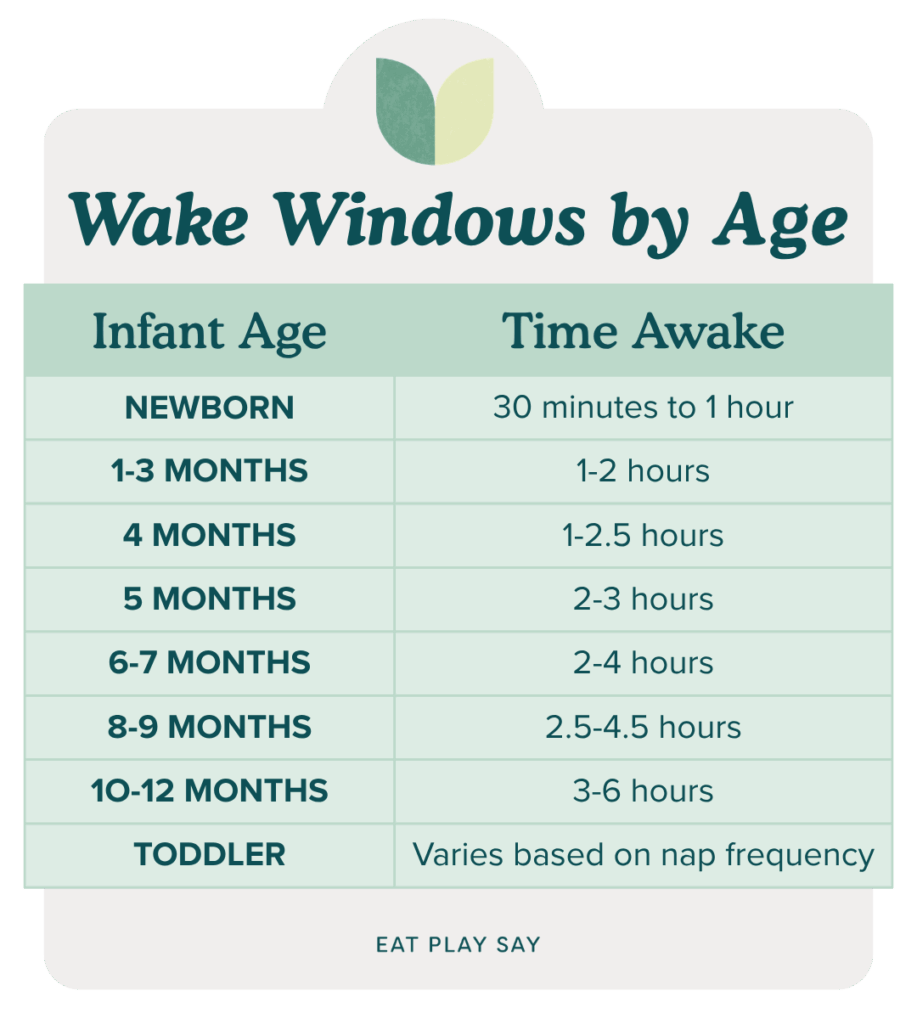 Wake windows by age graphic