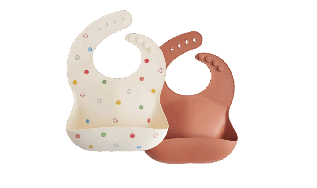 Mushie silicone bibs