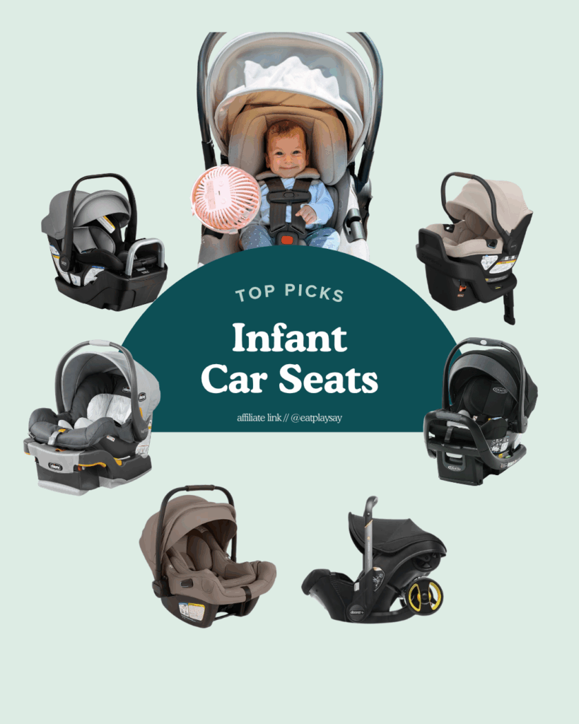 round up graphic of infant car seats