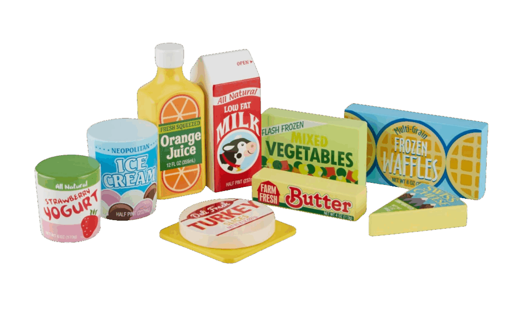 Melissa and Doug Wooden fridge food 