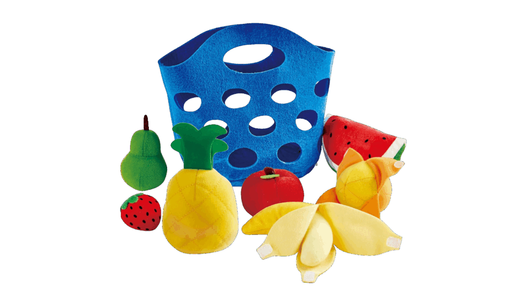 Hape plush fruit basket for babies and toddlers 