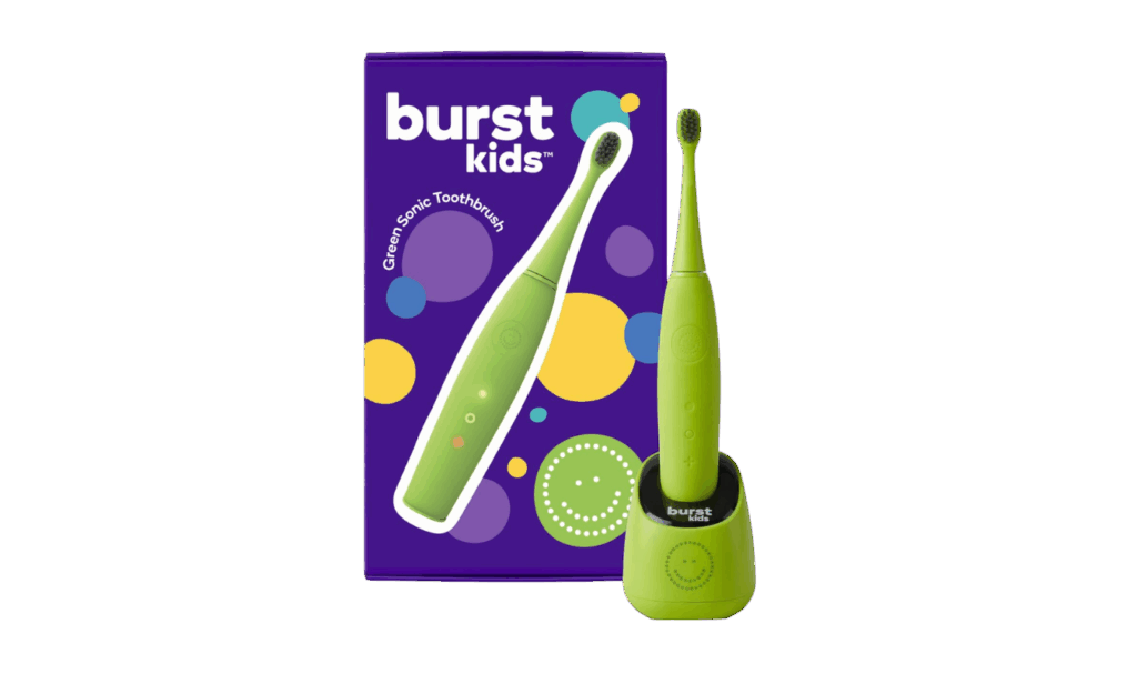 Burst Kids electric toothbrush in green