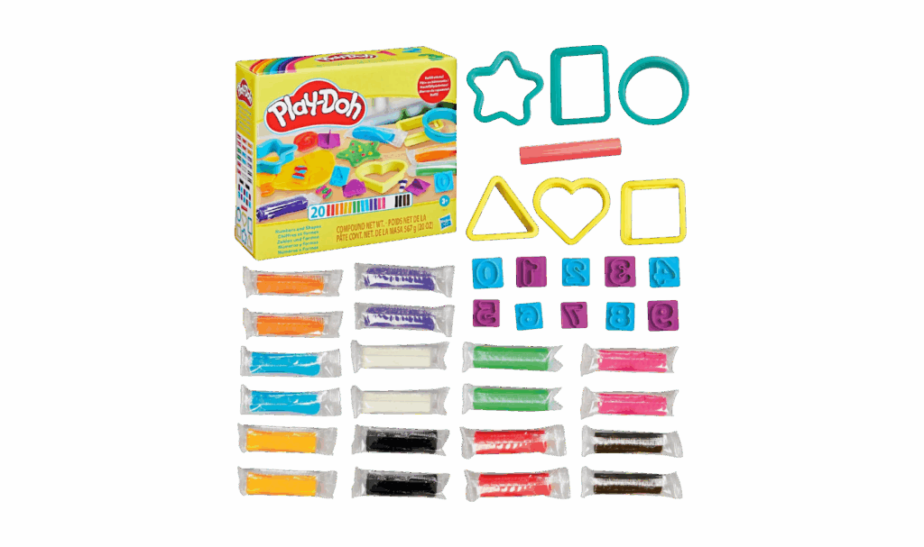 Play-Doh numbers and shapes playset