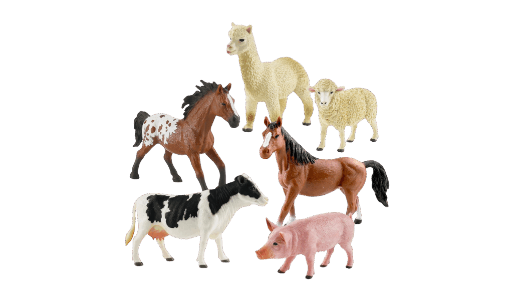 realistic animal figurines for kids - barnyard animals 