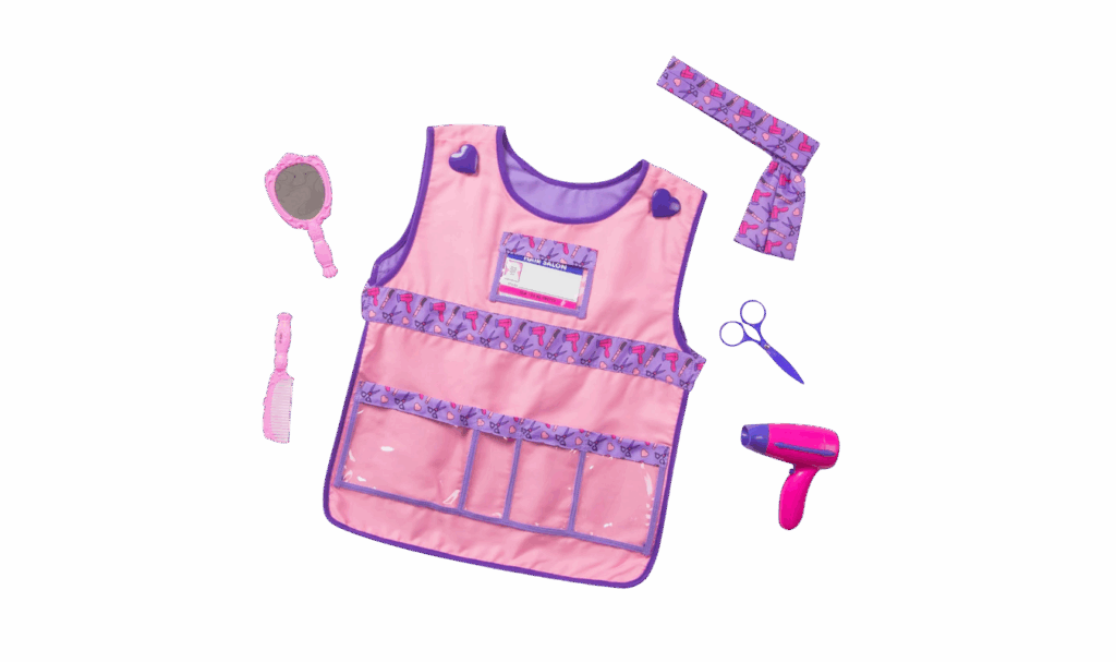Melissa and Doug Hair Stylist dress up clothes 