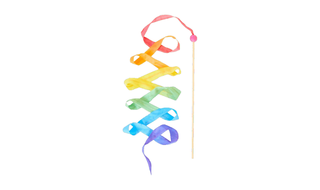 Sarah's Silks rainbow streamer