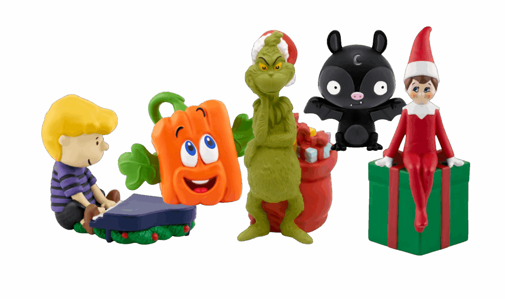 round up graphic of the best tonies to play during the holidays 
