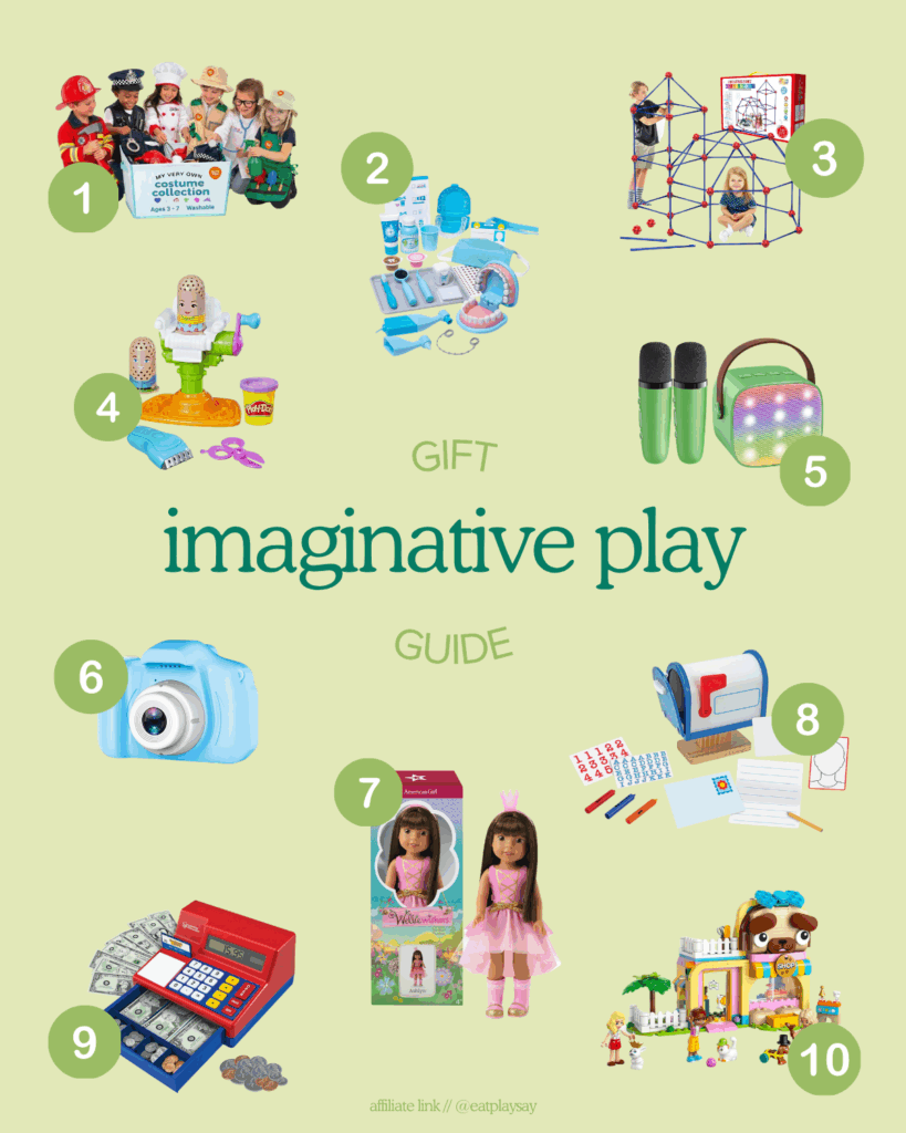 round up graphic of toys for 5 year olds that inspire imaginative play 