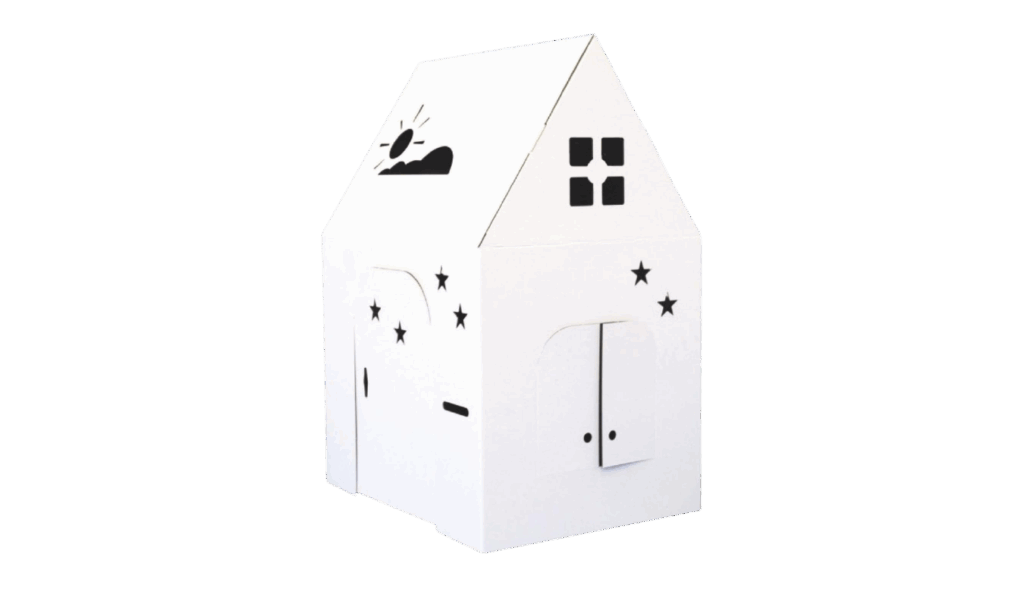 cardboard playhouse for kids to decorate