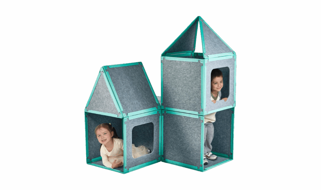 magnetic tile fort building set for kids