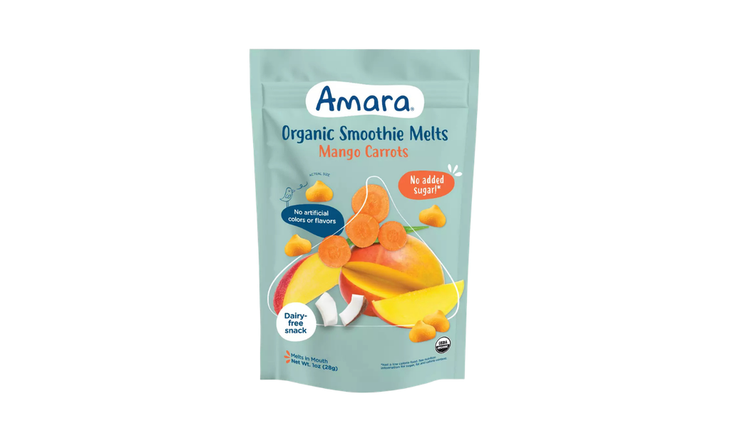 Amara organic smoothie melts featured in a post about baby stocking stuffers
