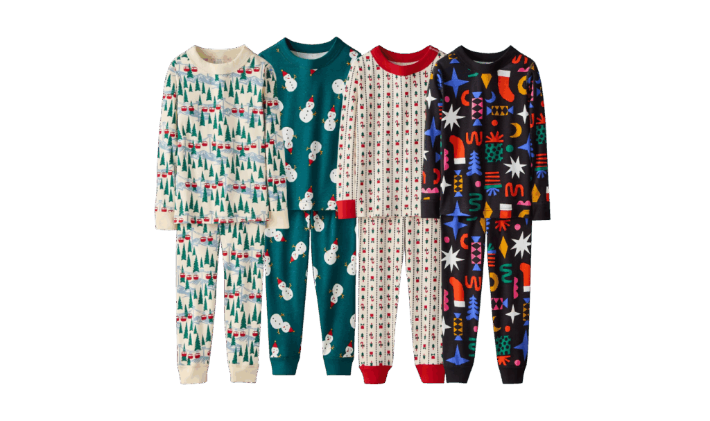Hanna Andersson holiday Pajamas in multiple prints 