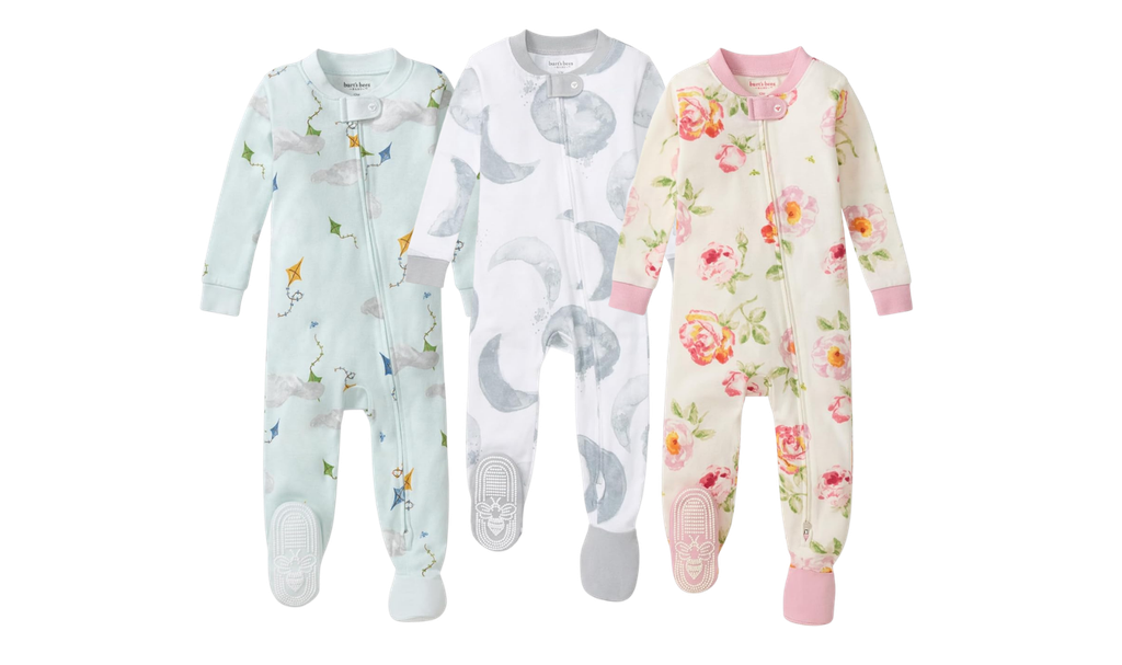 burts bees footie pajamas for babies